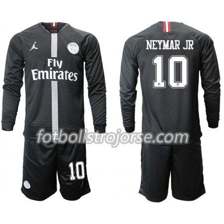 Paris Saint-Germain Matchtröjor NEYMAR JR 10 Jodan Svart Barn Tredje Fotbollströja 2018-2019 Långärmad Paris Saint-Germain Matchtröjor NEYMAR JR 10 Jodan Svart Barn Tredje Fotbollströja 2018-2019 Långärmad